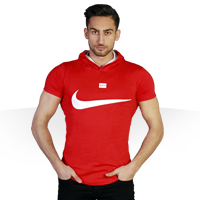 تی شرت کلاه دار Nike طرح Red